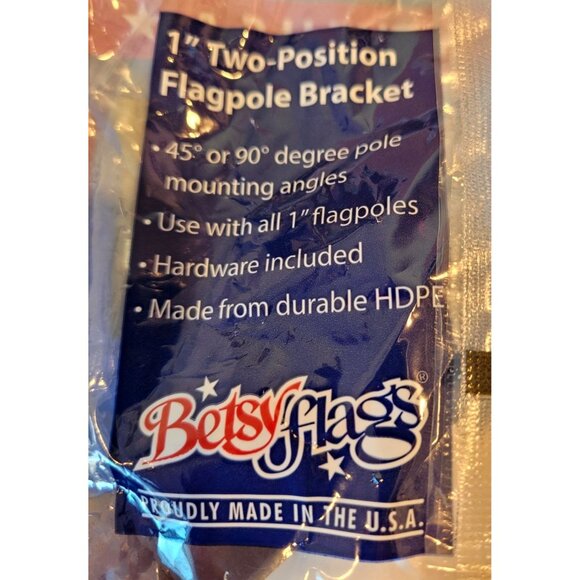 Betsy Flags White Flag Pole Bracket 2 Position 45/90 USA NIP... JH1386050C - Picture 3 of 4